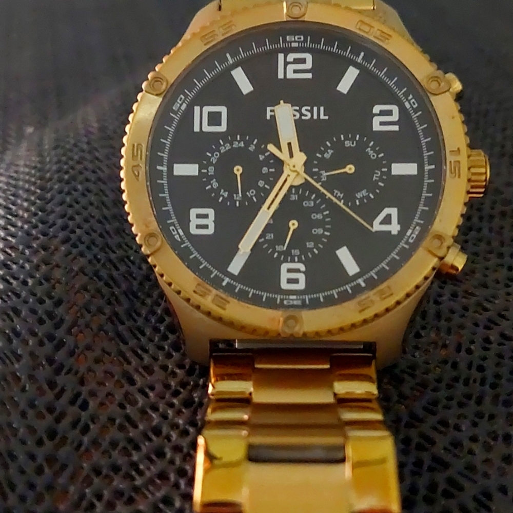 Fossil Watch Men's Brox Gold Tone